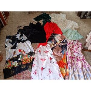 Vintage night gown robe lot 12 pieces size S + XL